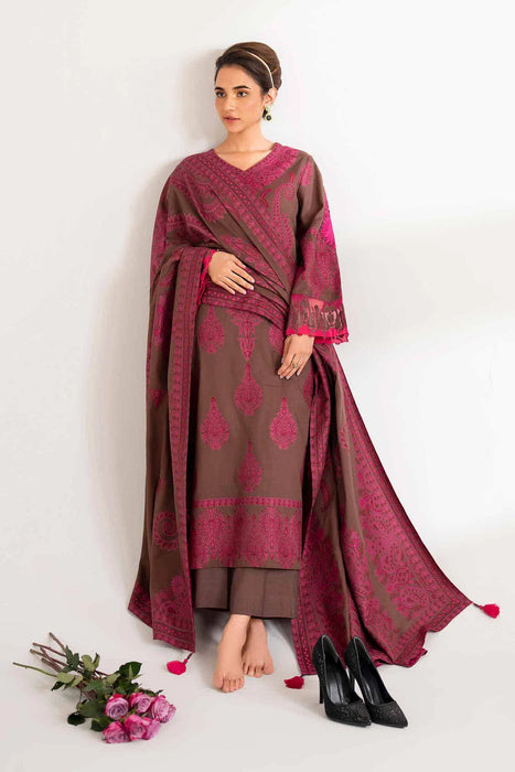 3 Piece - Jacquard Embroidered Suit - 42402156