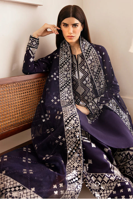 Premium Embroidered Raw Silk UR-7030 3 Pieces