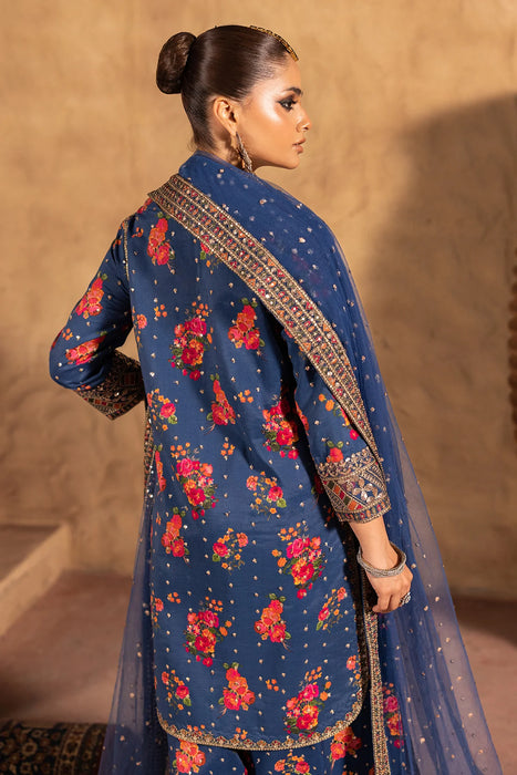 3-PC EMBROIDERED RAW-SILK SUIT CMA-5-031