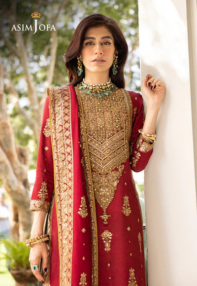 AJJH-02 EMBROIDERED RAW SILK 3 PCS