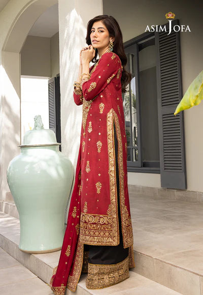 AJJH-02 EMBROIDERED RAW SILK 3 PCS