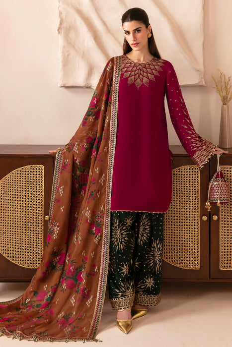 Premium Embroidered Raw Silk UR-7038 3 Pieces