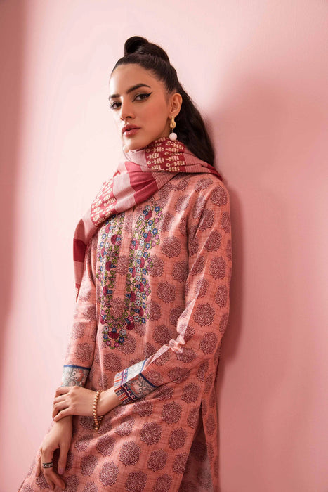 3 PIECE PRINTED EMBROIDERED SUIT