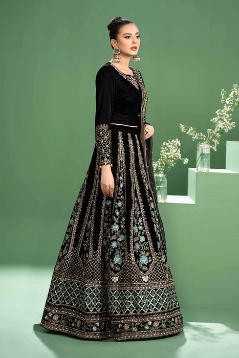 3 Piece Embroidered Velvet Suit | SF-W24-17