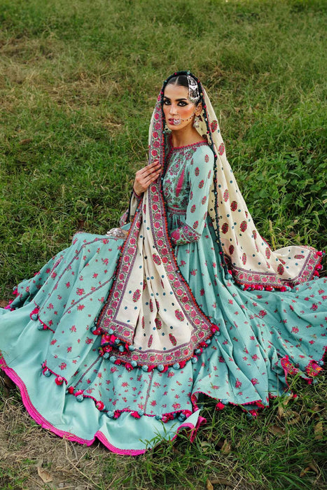 Embriodered karandi Stitched with dupatta and Sharara