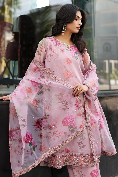 3-PC Embroidered Organza Shirt with Organza Dupatta and Trouser CMA-4-017