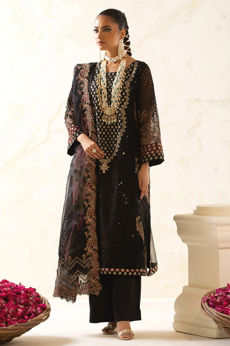 3-PC Embroidered Organza Shirt with Organza Dupatta and Trouser CMA-4-014