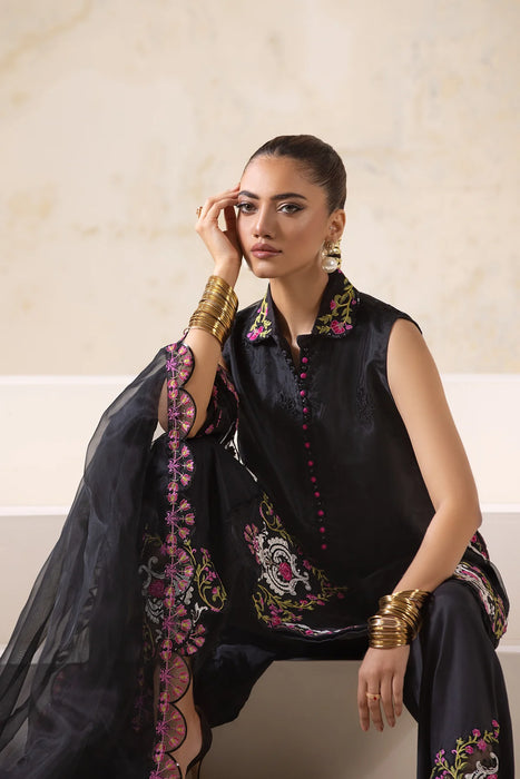 3-PC Embroidered Organza Shirt with Organza Dupatta and Trouser CMA-4-28