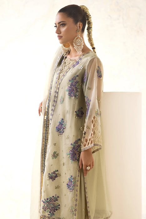 3-PC Embroidered Organza Shirt with Organza Dupatta and Trouser CMA-4-24