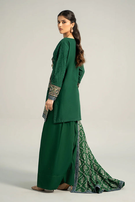 3 Piece Embroidered Khaddar Suit | DW-W24-12