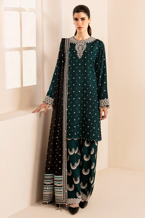 Premium Embroidered Raw Silk UR-7035 3 Pieces