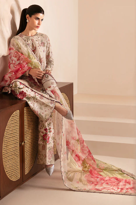 Premium Embroidered Raw Silk UR-7034 3 Pieces