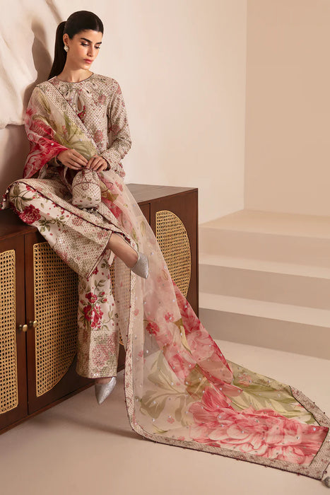 Premium Embroidered Raw Silk UR-7034 3 Pieces