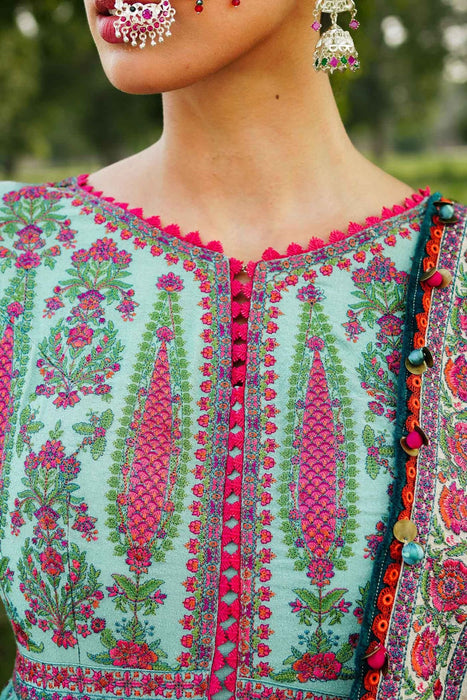 Embriodered karandi Stitched with dupatta and Sharara