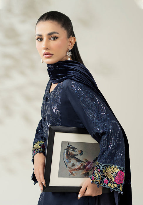 3 Piece Embroidered Linen Suit