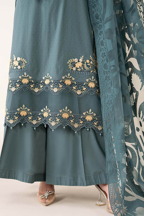 3 Piece Embroidered Dobby Suit