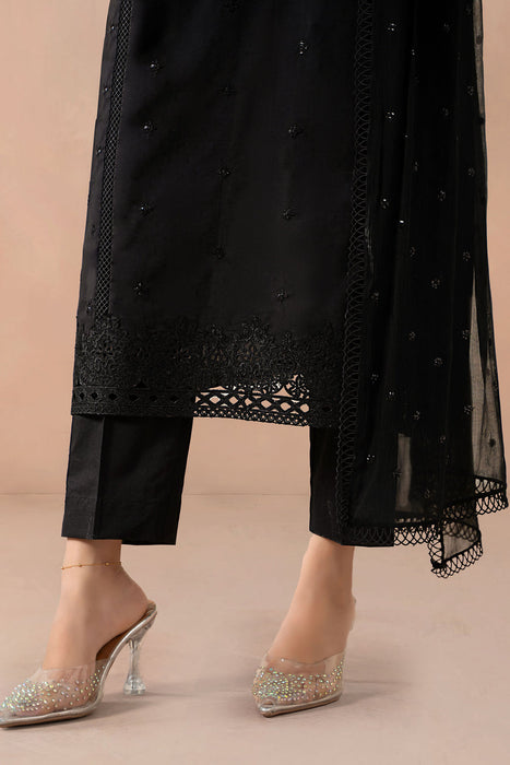 3 Piece Embroidered Self Jacquard Suit
