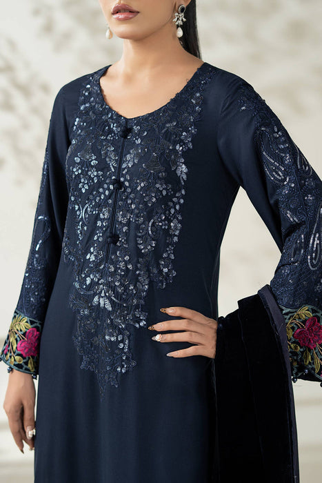 3 Piece Embroidered Linen Suit
