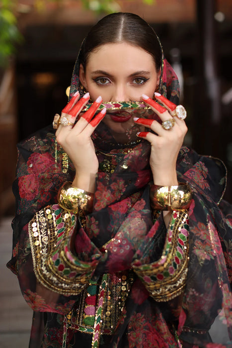 3-PC EMBROIDERED ORGANZA SUIT CMA-5-051